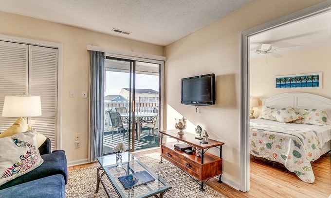 Surfside Beach Condo | Surfside Beach ocean view. 3-night min anytime between 9/26-10/1. Reduced rate