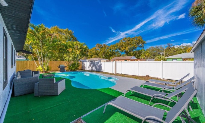 Ballast Point House | Tampa Retreat with Heated In-Ground Pool & Spa