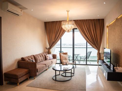 Masai Apartment | Tasteful Marina View 3BR Permas w Balcony Seaview Permas by Our Stay