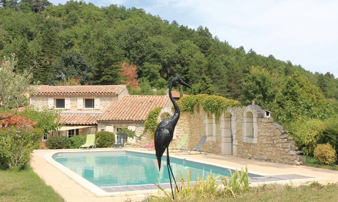 La Begude-de-Mazenc House | The 5,000 m² private property on which this charming stone house is located is partly wooded and ext