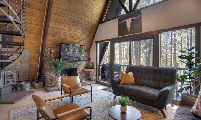 Forest Lakes House | The Ascent A-Frame Cabin | Wooded, Trails, Near Lakes, Deck, Hammock