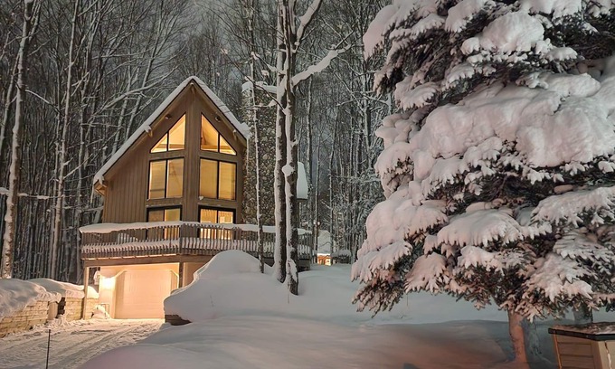 Harbor Springs Ski Chalet | The Black & Tan Chalet - modern comfort for your group near Nubs & Highlands