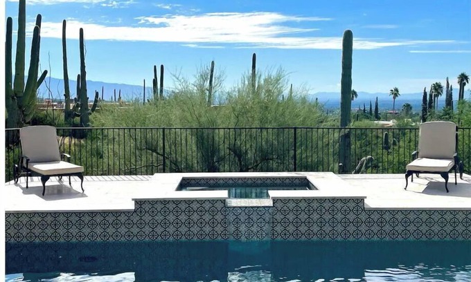 Tucson House | The Desert Vista Adobe with breathtaking views, pool & hot tub!