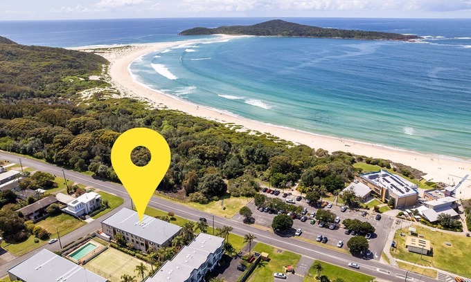 Fingal Bay Apartment | The Dunes, 15/38 Marine Dr - fabulous unit with pool, tennis court & across the road to the beach