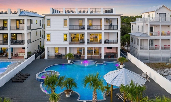 Dune Allen Beach House | The Enclave on 30A - Luxury Home with Massive Pool & Rooftop Deck