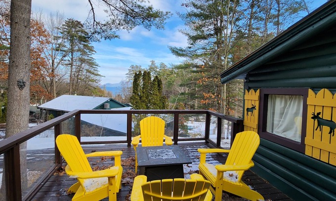 Lake George Cabin | The Owl of Lake George 2 BR deck lake views fireplace