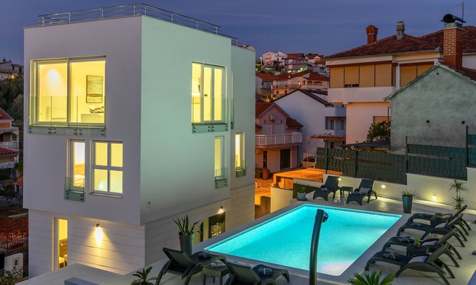 Trogir Villa | This is a brand new villa that has a private swimming pool and an amazing view