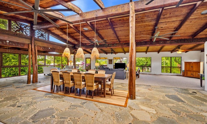 Hanalei House | Tiki Home - Unique Custom Home Steps to the Beach and Town