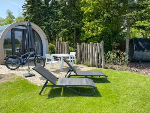 Stieltjeskanaal Apartment | Tiny Wellnesslodge Wulp met sauna