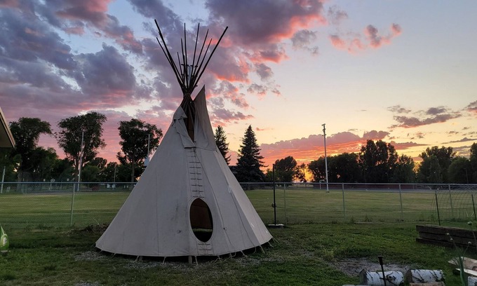 Rexburg RV Rental | Tipi on the way to Yellowstone