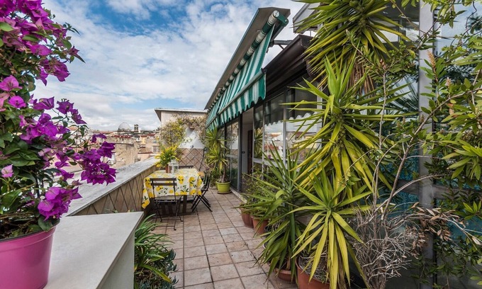 Naples City Centre Apartment | Top floor panoramic terrace in historical center