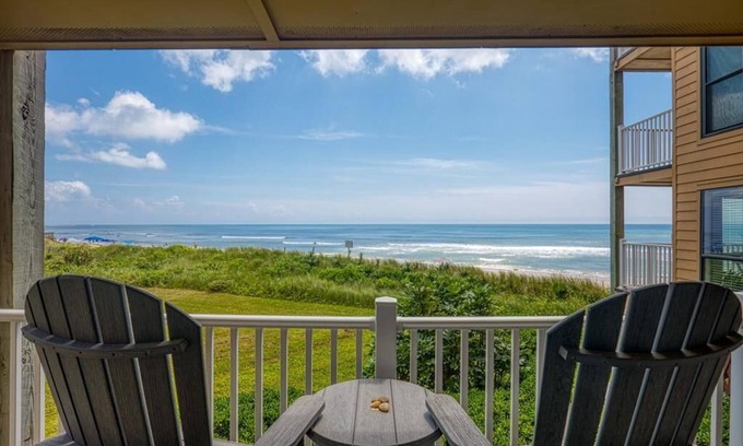 Sneads Ferry Condo | Topsail Dunes 3108| Community Pool | Oceanfront Condo Complex