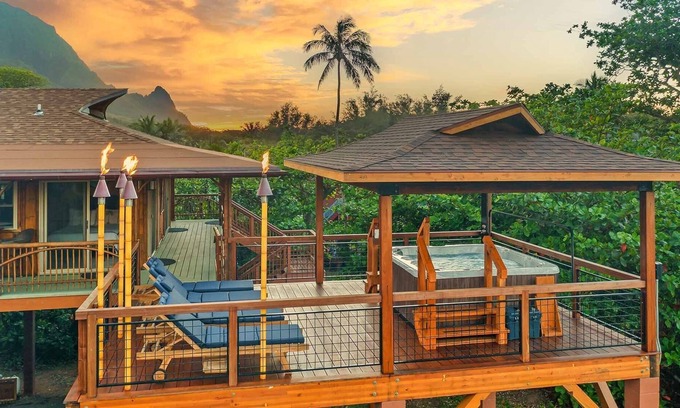 Wainiha House | Tropical Bamboo Hideaway By Parrish Kauai - walk to beach & privacy!