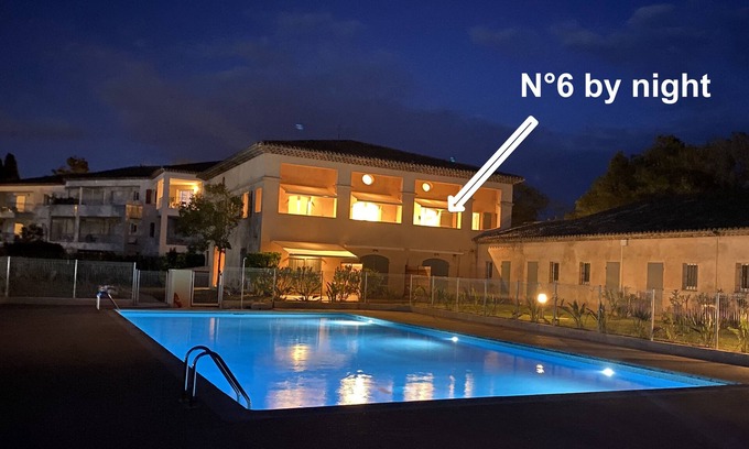 Mandelieu-La-Napoule Apartment | Two bedrooms chic and confortable in a very quiet setting.