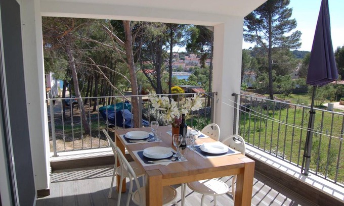Verunic Apartment | Two bedroom apartment with terrace and sea view Verunić, Dugi otok (A-15209-a)