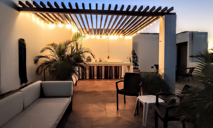 Akumal Condo | Two-story Corner Penthouse-Huge Private Rooftop Patio. Sleeps 6. 2 free bikes!