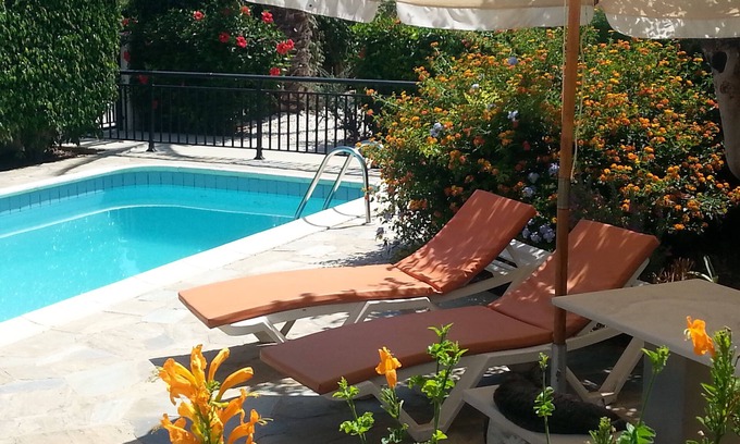 Kissonerga Apartment | Two very large, bright apartment with private garden, pool and grill