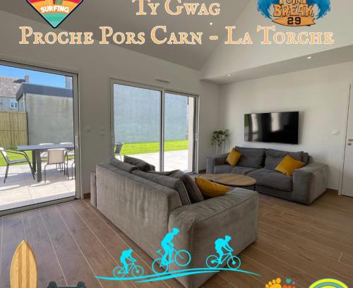 Saint-Guenole Villa | Ty Gwag Plain-Pied proche plage de Pors Carn