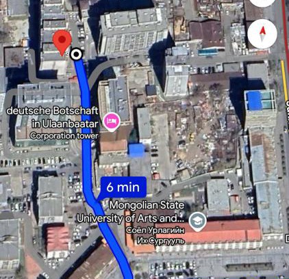 Chingeltei Apartment | UB, 1-room, 900m north Sukhbaatar sq