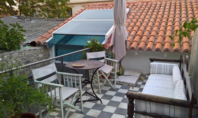 Plaka Apartment | Under the Acropolis, tiny room, big terrace