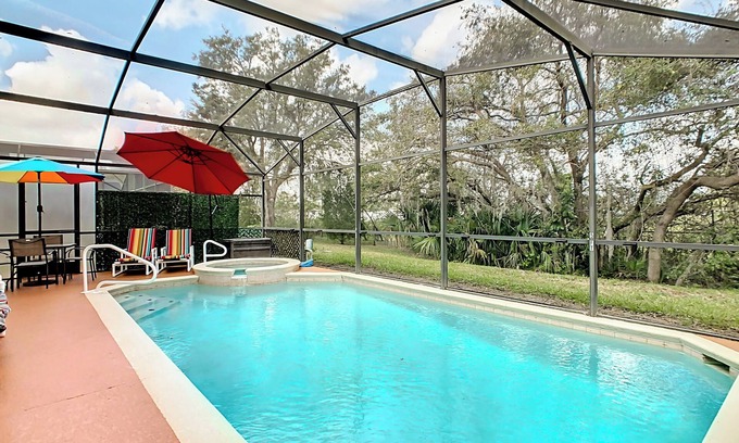 Four Corners House | Under The Sea Vacation Pool/Spa Home W/AC Game Room & Near Theme Parks