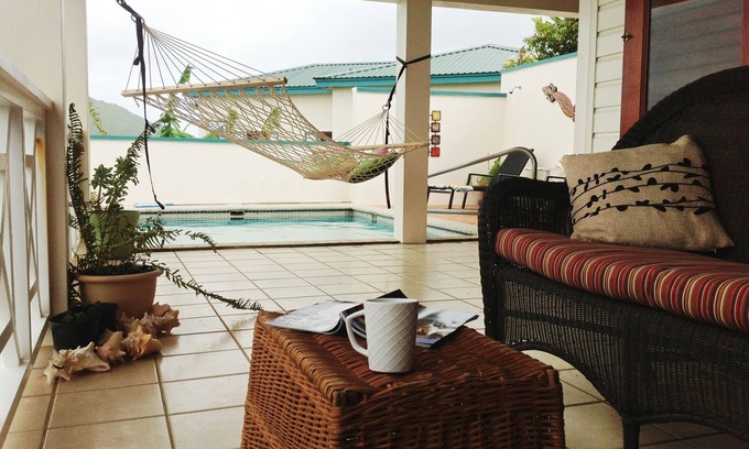 Frigate Bay Villa | Unique Romantic Escape, Gorgeous Ocean Views, Pool & Exotic Gardens