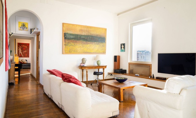 Trastevere Apartment | Unique view in Trastevere.Terrace,AC, Bright,1300 sqft, 5th floor, lift, 6peopl
