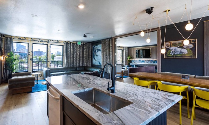 East Cesar Chavez House | Units 4+5 Inn Cahoots: 8BR/22Bed - Pool, Roofdeck, Garden Bars, Walk To Everything!