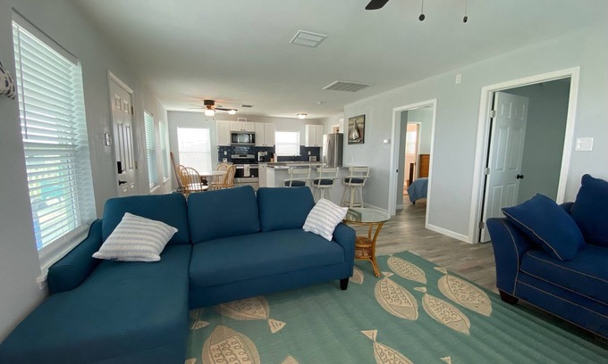 Galveston House | Updated 2 bedroom steps from the bay and the ocean!