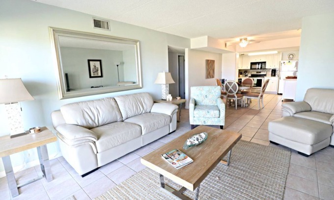 Crescent Beach Apartment | Updated, Ground Floor, STEPS from the Beach, Pool, Boat Ramp and Fishing Pier on