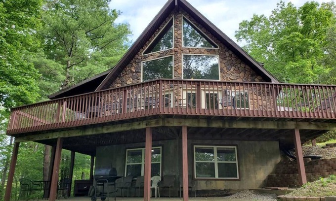 Rogers Ski Chalet | Updated Lake House, set atop the hill overlooking beautiful Deer Water Lake.