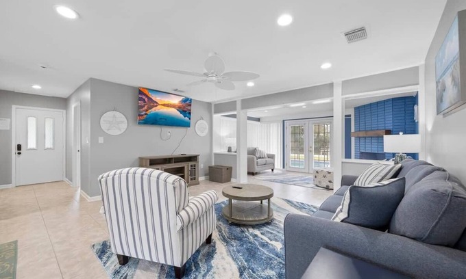 Cocoa Isles House | Updated Waterfront Pool Home with Putting Green
