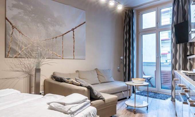 Friedrichshain Apartment | Upmarket Studio With Balcony and WiFi in great location of Friedrichshain