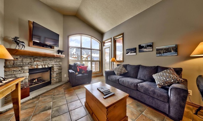 Sun Peaks Condo | Upper level 2 bedroom condo with courtyard view and easy access to ski runs