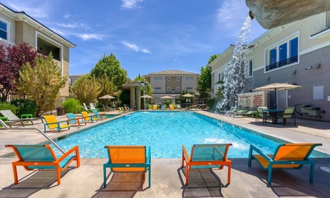 Reno/Tahoe Airport Apartment | Upscale 1BR | Mini Golf, Sauna & Heated Pool Stay