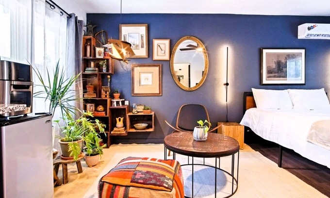 Corridor South Apartment | Uptown OKC Studio | $1600/month #03D | Kitchenette + Queen Bed