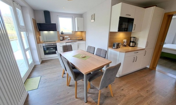 Oberweser Apartment | Vacation apartment Reinhardswald, shower, WC, 1 bedroom - Holiday apartments in the guesthouse