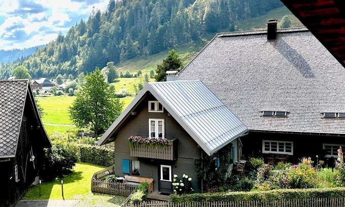 Menzenschwand-Hinterdorf House | Vacation Home "Backhüsli Am Bauerngarten" with Mountain View, Private Terrace & Wi-Fi