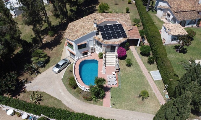 Mijas Villa | Very private, one level, 3 bd/2 bth villa with pool and big lot, 500m from beach