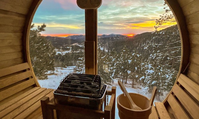 Evergreen Cabin | VIEWS PanoramicvSauna Hot Tub Mountain House the VIEW HAUS'18 mins to Red Rocks!