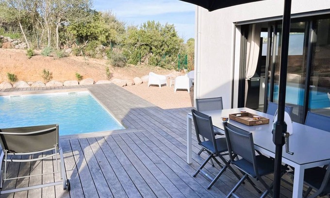 Cirendinu House | Villa Copains, 5 pers, piscine chauffée, 5 mn plage