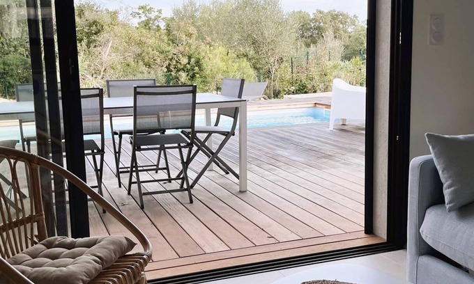 Cirendinu House | Villa Copines, 4 pers, piscine chauffée, 5 mn plage