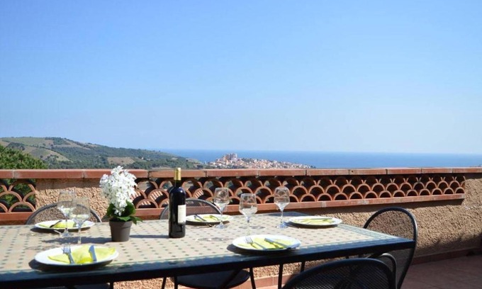 Banyuls-sur-Mer House | Villa 5 pièces 3 chambres avec jardin, clim, wifi, animaux admis - FR-1-225C-470