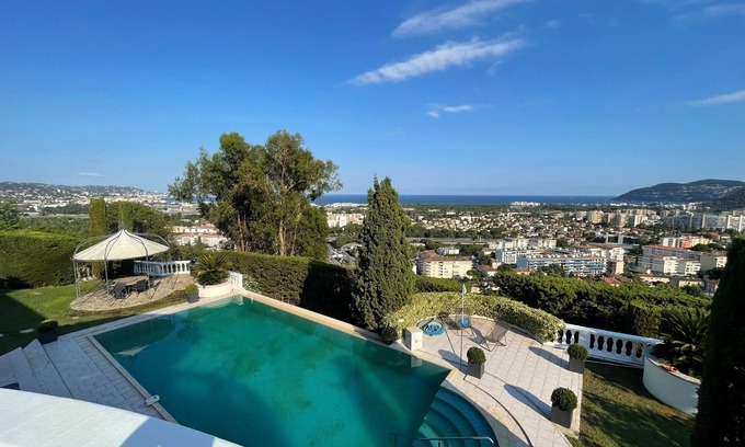 Les Termes Villa | VILLA 5CBRES SPLENDID SEA VIEW WITH SWIMMING POOL MANDELIEU