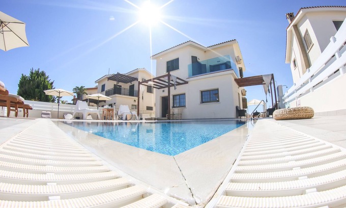 Ayia Thekla Villa | Villa Alexandra (Private pool, 50 meters from beach, Near Nissi Beach)