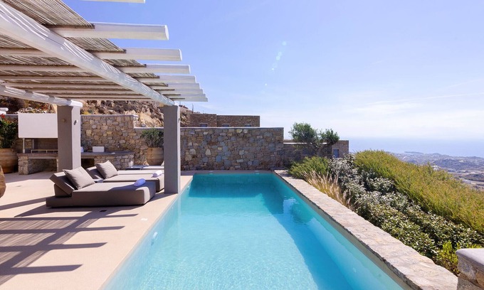 Plintri Villa | Villa Amethyst 150 sqm with private pool & bull-in BBQ endless sea sunset views
