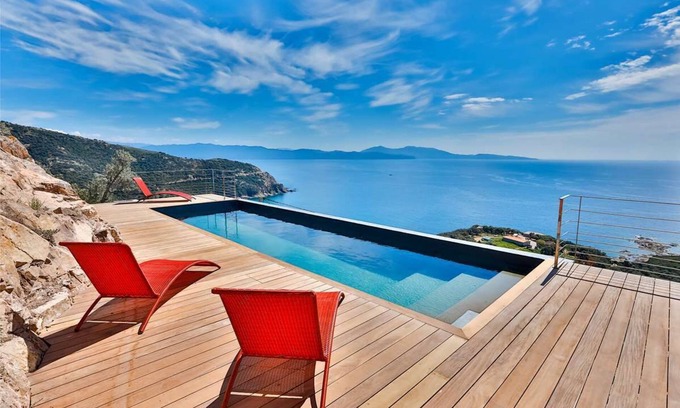 Cargese Villa | Villa Amorgos sea view pool near center Cargese