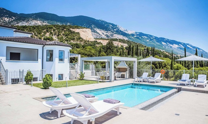 Leivathos Villa | Villa Aris - Truly Luxurious Sea-View Villa With a Private Pool & Dreamy Decor