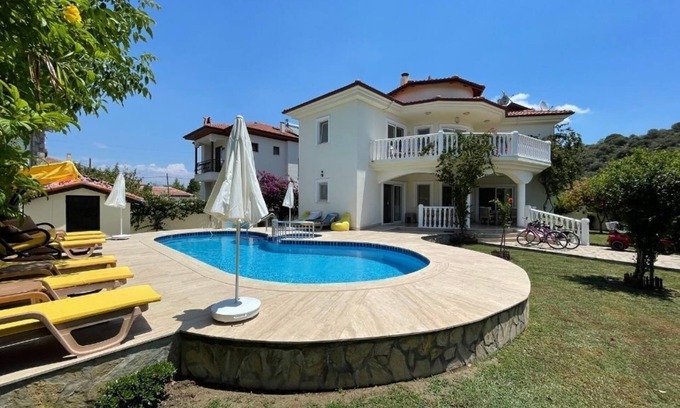 Dalyan City Center Villa | Villa Babylon 4 Bedroom Stunning Villa with King Tombs View in Maras Area