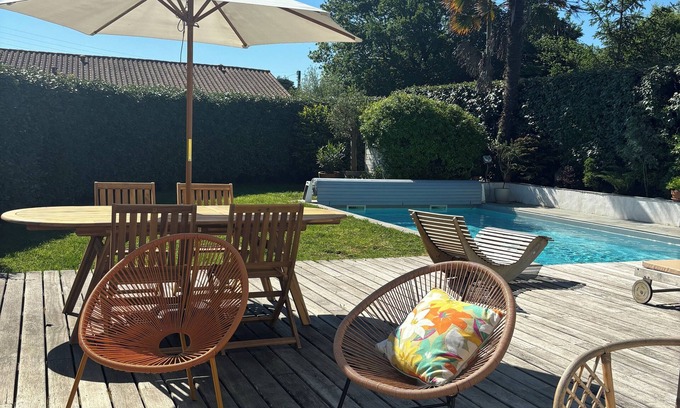 Bidart House | Villa BIDART, heated swimming pool, quiet and not overlooked, close to beaches